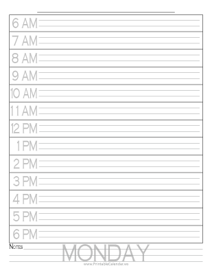 Blank Daily Calendar preview